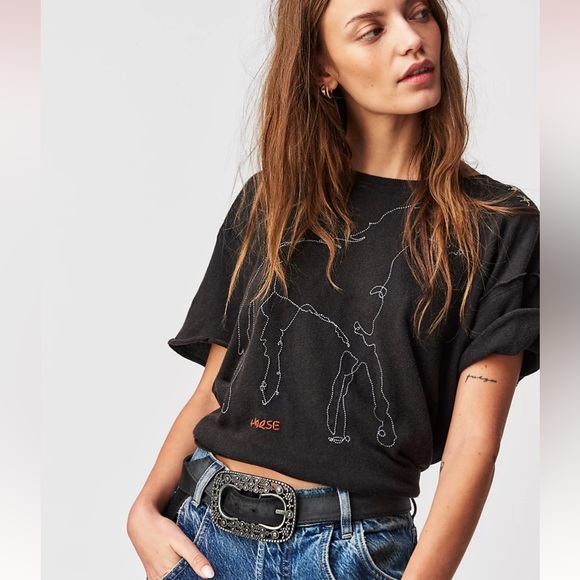 NWT. We The Free Horsin’ Around Tee in Black. Retail $78 - Picture 2 of 3